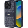 DKNY PU Leather Repeat Pattern Tonal Stripe Case for iPhone 16 Pro Max Blue - (DKHCP16XPRTHSLB)