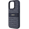DKNY PU Leather Repeat Pattern Tonal Stripe Case for iPhone 16 Pro Max Blue - (DKHCP16XPRTHSLB)