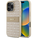 DKNY PU Leather Repeat Pattern Tonal Stripe Case for iPhone 16 Pro Max Pink - (DKHCP16XPRTHSLP)