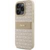 DKNY PU Leather Repeat Pattern Tonal Stripe Case for iPhone 16 Pro Max Pink - (DKHCP16XPRTHSLP)