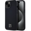 DKNY PU Leather Stack Logo Magsafe Case for iPhone 15 Black - (DKHMP15SPSMCSLK)