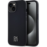 DKNY PU Leather Stack Logo Magsafe Case for iPhone 15 Black - (DKHMP15SPSMCSLK)