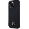 DKNY PU Leather Stack Logo Magsafe Case for iPhone 15 Black - (DKHMP15SPSMCSLK)