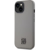 DKNY PU Leather Stack Logo Magsafe Case for iPhone 15 Grey - (DKHMP15SPSMCSLE)