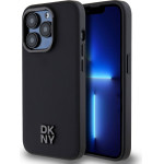 DKNY PU Leather Stack Logo Magsafe Case for iPhone 15 Pro Black - (DKHMP15LPSMCSLK)