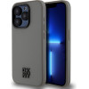 DKNY PU Leather Stack Logo Magsafe Case for iPhone 15 Pro Grey - (DKHMP15LPSMCSLE)