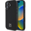 DKNY PU Leather Stack Logo Magsafe Case for iPhone 16 Black - (DKHMP16SPSMCSLK)
