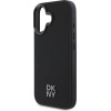 DKNY PU Leather Stack Logo Magsafe Case for iPhone 16 Black - (DKHMP16SPSMCSLK)