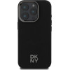 DKNY PU Leather Stack Logo Magsafe Case for iPhone 16 Pro Black - (DKHMP16LPSMCSLK)