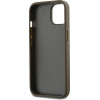 DKNY PU Leather Stack Logo Wrist Strap Case for iPhone 13 Brown - (DKHCP13MPBSWSA)