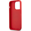 DKNY PU Leather Stack Logo Wrist Strap Case for iPhone 14 Pro Red - (DKHCP14LPBSWSP)
