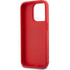 DKNY PU Leather Stack Logo Wrist Strap Case for iPhone 15 Pro Red - (DKHCP15LPBSWSP)