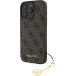 GUESS 4G Charm Case for iPhone 16 Pro Max Tone on Tone Brown - (GUHCP16XGF4GCW)