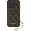 GUESS 4G Charm Case for iPhone 16 Pro Max Tone on Tone Brown - (GUHCP16XGF4GCW)