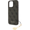 GUESS 4G Charm Case for iPhone 16 Pro Max Tone on Tone Brown - (GUHCP16XGF4GCW)