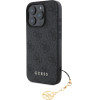 GUESS 4G Charm Case for iPhone 16 Pro Max Tone on Tone Grey - (GUHCP16XGF4GCK)