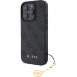 GUESS 4G Charm Case for iPhone 16 Pro Max Tone on Tone Grey - (GUHCP16XGF4GCK)