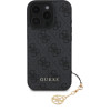 GUESS 4G Charm Case for iPhone 16 Pro Max Tone on Tone Grey - (GUHCP16XGF4GCK)
