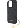GUESS 4G Charm Case for iPhone 16 Pro Max Tone on Tone Grey - (GUHCP16XGF4GCK)
