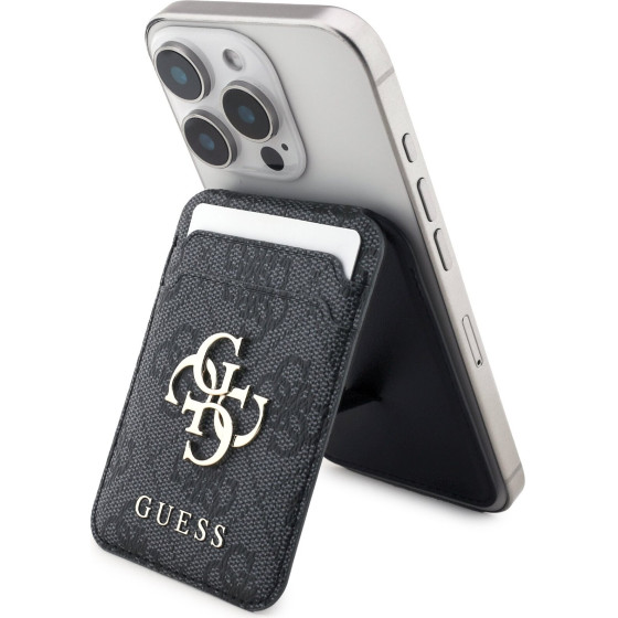 GUESS 4G Metal Logo MagSafe Cardslot Stand Black - (GUWMSHG4BLK)