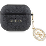 GUESS 4G Script PC/PU Charm Case for AirPods 3 Black - (GUA3P4E4CDK)