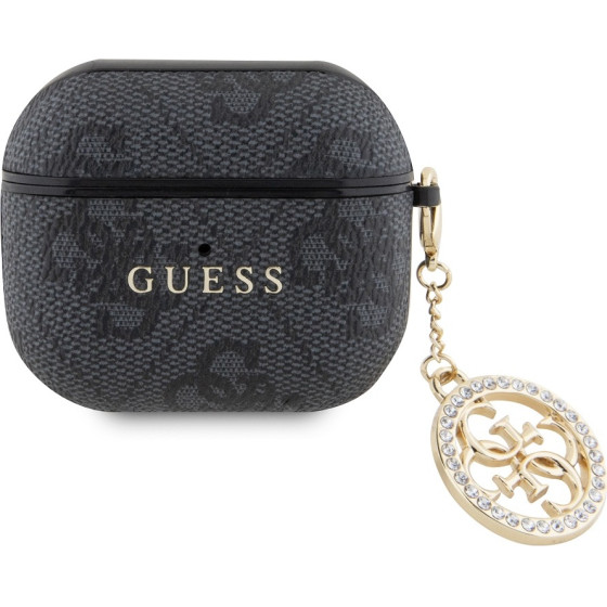 GUESS 4G Script PC/PU Charm Case for AirPods 3 Black - (GUA3P4E4CDK)