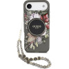 GUESS IML Flowers Strap MagSafe Case for iPhone Air Black - (GUHMP17MHFWBRCESK)