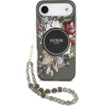 GUESS IML Flowers Strap MagSafe Case for iPhone Air Black - (GUHMP17MHFWBRCESK)