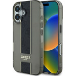 GUESS IML Middle 4G Stripe Case for iPhone 16 Black - (GUHCP16SHS4PPK)