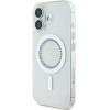 GUESS IML Rhinestones Ring MagSafe Case for iPhone 16 White - (GUHMP16SPFTDTEH)