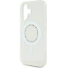 GUESS IML Rhinestones Ring MagSafe Case for iPhone 16 White - (GUHMP16SPFTDTEH)