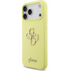 GUESS Liquid Silicone 4G Metal Logo Case for iPhone 17 Pro Max Yellow - (GUHCP17XSC4GLMY)