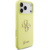 GUESS Liquid Silicone 4G Metal Logo Case for iPhone 17 Pro Max Yellow - (GUHCP17XSC4GLMY)