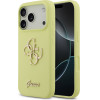 GUESS Liquid Silicone 4G Metal Logo Case for iPhone 17 Pro Yellow - (GUHCP17LSC4GLMY)