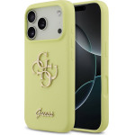 GUESS Liquid Silicone 4G Metal Logo Case for iPhone 17 Pro Yellow - (GUHCP17LSC4GLMY)