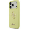 GUESS Liquid Silicone 4G Metal Logo Case for iPhone 17 Pro Yellow - (GUHCP17LSC4GLMY)