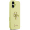 GUESS Liquid Silicone 4G Metal Logo Case for iPhone 17 Yellow - (GUHCP17SSC4GLMY)
