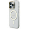 GUESS PC/TPU Electroplated Stand Camera Frame MagSafe Case with Interchangeable Backgrounds for iPhone 16 Pro - (GUBPSBHMP16LF4P05)