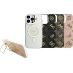 GUESS PC/TPU Electroplated Stand Camera Frame MagSafe Case with Interchangeable Backgrounds for iPhone 16 Pro Max - (GUBPSBHMP16XF4P05)
