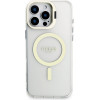 GUESS PC/TPU Electroplated Stand Camera Frame MagSafe Case with Interchangeable Backgrounds for iPhone 16 Pro Max - (GUBPSBHMP16XF4P05)