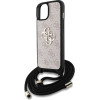 GUESS PU 4G Metal Logo Crossbody Strap Case for iPhone 15 Pink - (GUHCP15SP4GMGCRP)