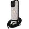 GUESS PU 4G Metal Logo Crossbody Strap Case for iPhone 16 Pro Max Pink - (GUHCP16XP4GMGCRP)