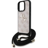 GUESS PU 4G Metal Logo Crossbody Strap Case for iPhone 16 Pro Max Pink - (GUHCP16XP4GMGCRP)