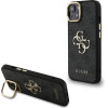 GUESS PU 4G Metal Logo Stand Camera Frame Case for iPhone 13 Black - (GUHCP13MPCS4GP4K)
