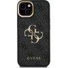 GUESS PU 4G Metal Logo Stand Camera Frame Case for iPhone 13 Black - (GUHCP13MPCS4GP4K)