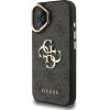 GUESS PU 4G Metal Logo Stand Camera Frame Case for iPhone 16 Black - (GUHCP16SPCS4GP4K)