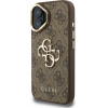 GUESS PU 4G Metal Logo Stand Camera Frame Case for iPhone 16 Brown - (GUHCP16SPCS4GP4W)