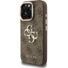 GUESS PU 4G Metal Logo Stand Camera Frame Case for iPhone 16 Pro Brown - (GUHCP16LPCS4GP4W)