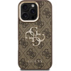 GUESS PU 4G Metal Logo Stand Camera Frame Case for iPhone 16 Pro Brown - (GUHCP16LPCS4GP4W)