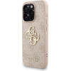 GUESS PU 4G Metal Logo Strap Case for iPhone 15 Pro Max Pink - (GUHCP15XP4GMGSP)
